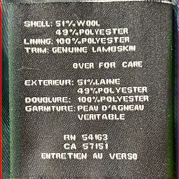 Cole Hana Woman Wool Blend Long Sleeve Wide Collar Side Pocket Lined Coat Size 6 - Picture 10 of 12